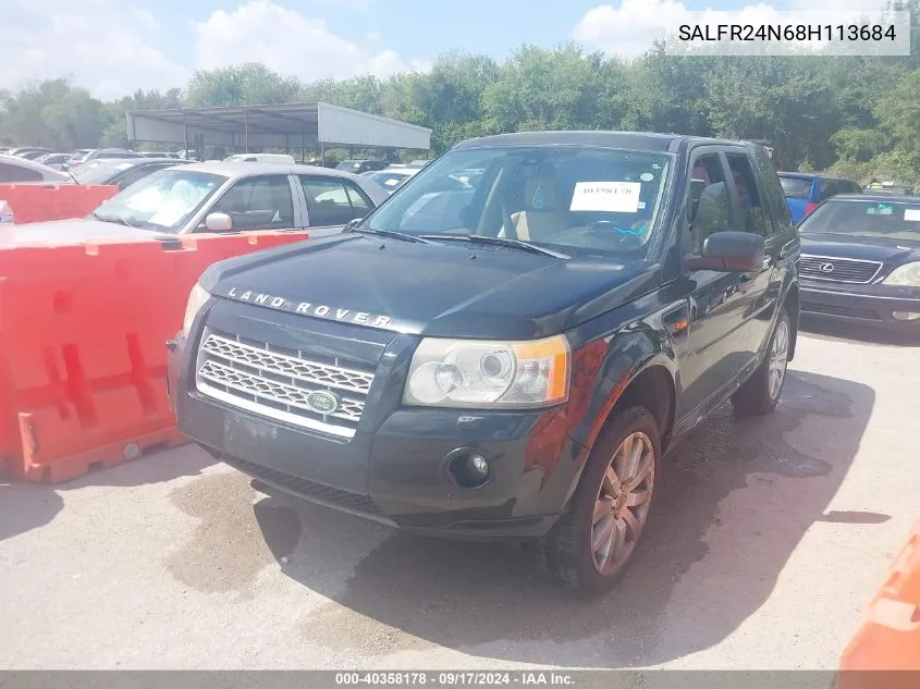 SALFR24N68H113684 2008 Land Rover Lr2 Hse