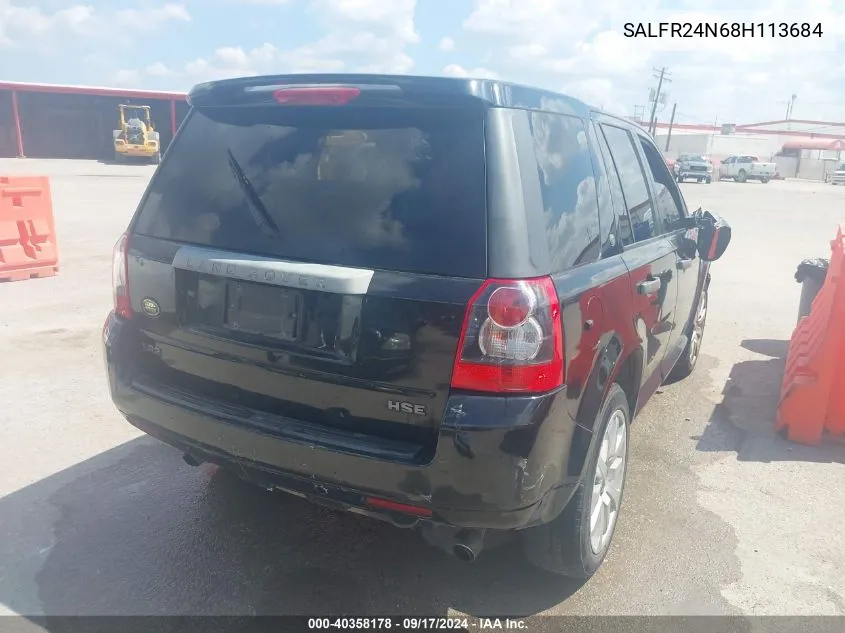 SALFR24N68H113684 2008 Land Rover Lr2 Hse