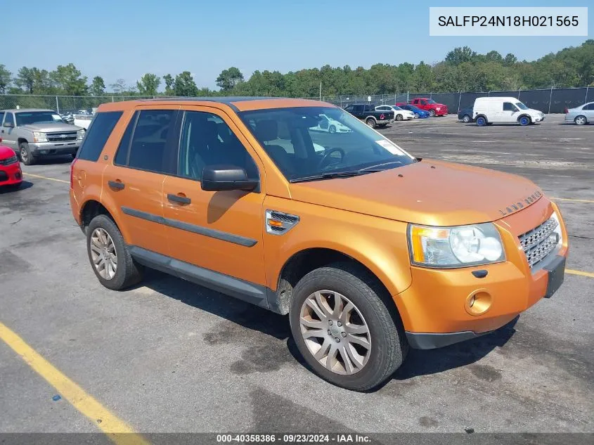 2008 Land Rover Lr2 Se VIN: SALFP24N18H021565 Lot: 40358386