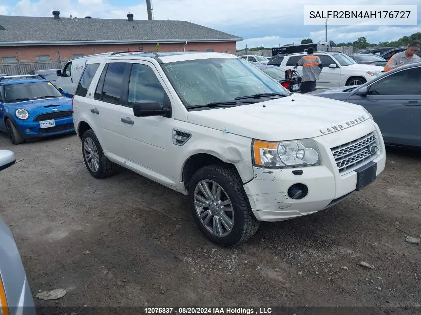 2010 Land Rover Lr2 VIN: SALFR2BN4AH176727 Lot: 12075837