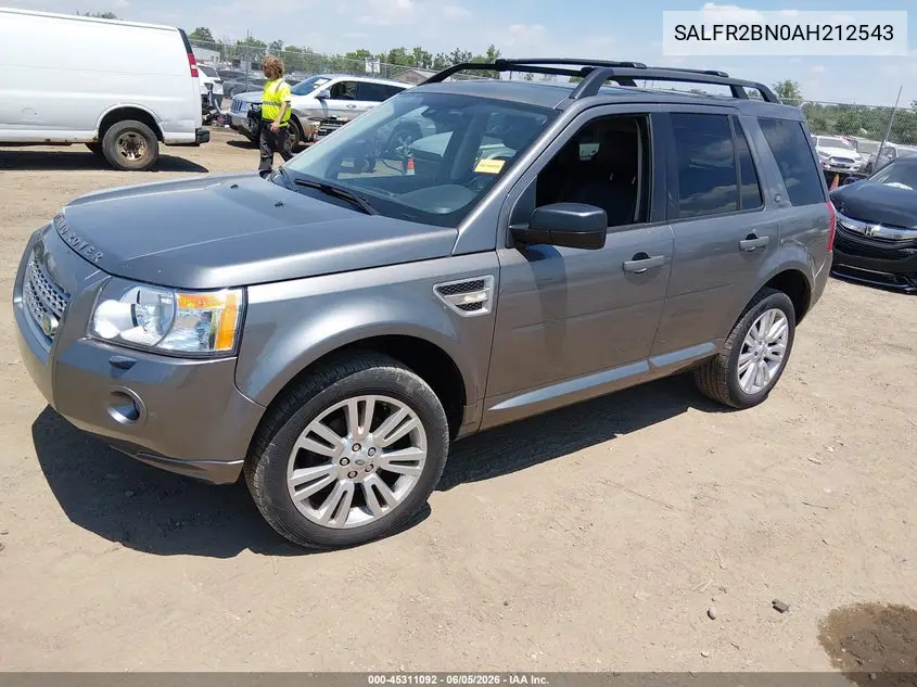 2010 Land Rover Lr2 Hse VIN: SALFR2BN0AH212543 Lot: 45311092