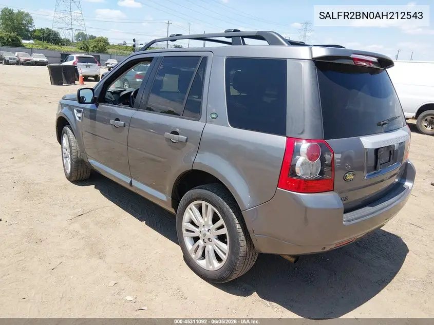 2010 Land Rover Lr2 Hse VIN: SALFR2BN0AH212543 Lot: 45311092
