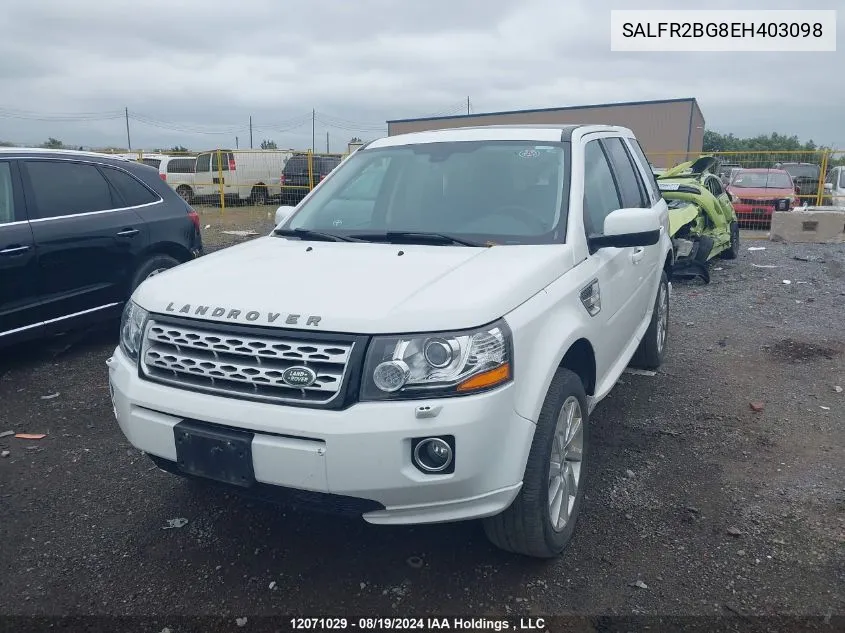 SALFR2BG8EH403098 2014 Land Rover Lr2