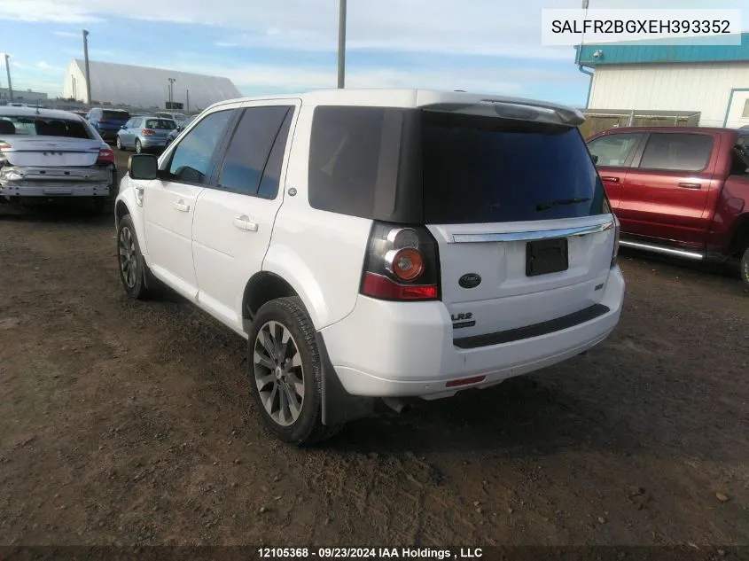 SALFR2BGXEH393352 2014 Land Rover Lr2 Hse