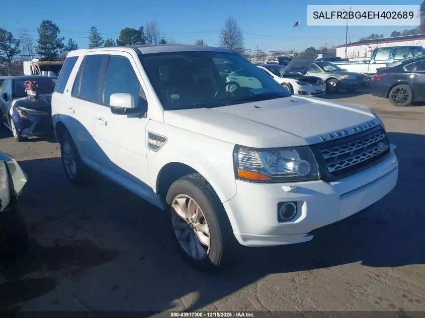 SALFR2BG4EH402689 2014 Land Rover Lr2 Hse