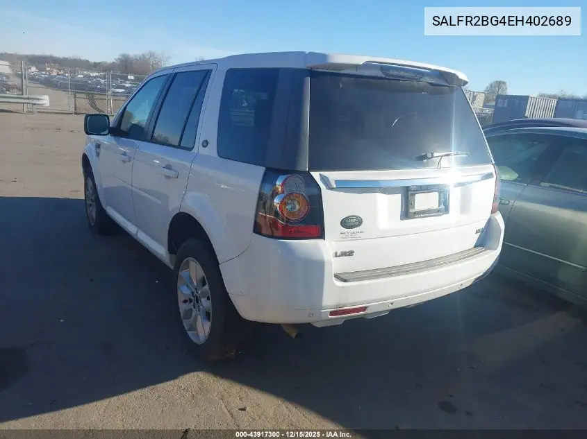 SALFR2BG4EH402689 2014 Land Rover Lr2 Hse
