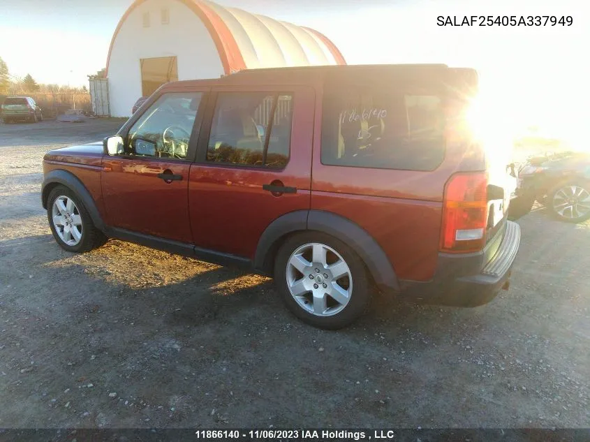 SALAF25405A337949 2005 Land Rover Lr3 Hse