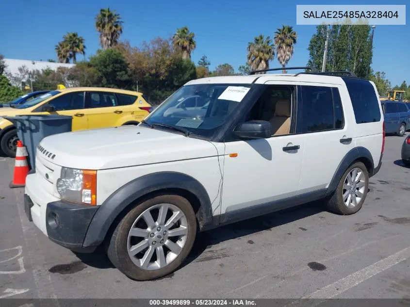 2005 Land Rover Lr3 Se VIN: SALAE25485A328404 Lot: 39499899