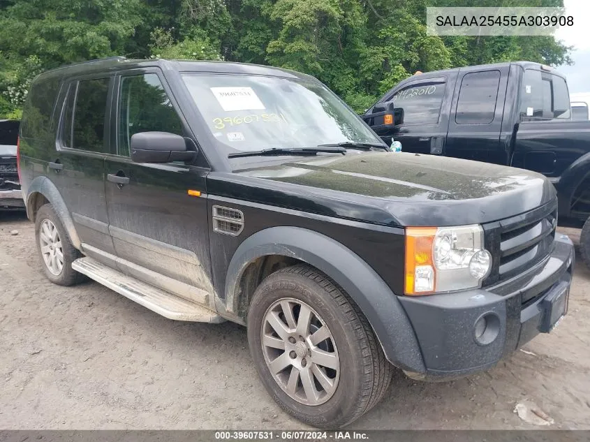 2005 Land Rover Lr3 Se VIN: SALAA25455A303908 Lot: 39607531