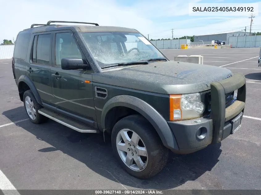 SALAG25405A349192 2005 Land Rover Lr3 Hse