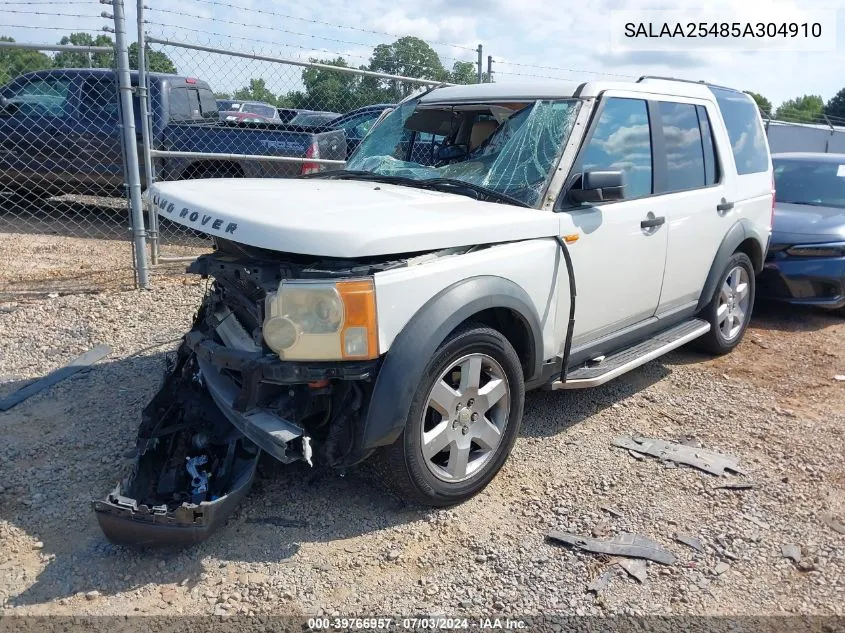 2005 Land Rover Lr3 VIN: SALAA25485A304910 Lot: 39766957