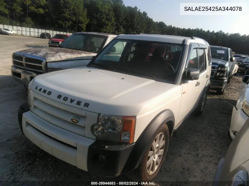 SALAE25425A344078 2005 Land Rover Lr3 Se