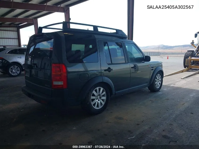 SALAA25405A302567 2005 Land Rover Lr3 Se