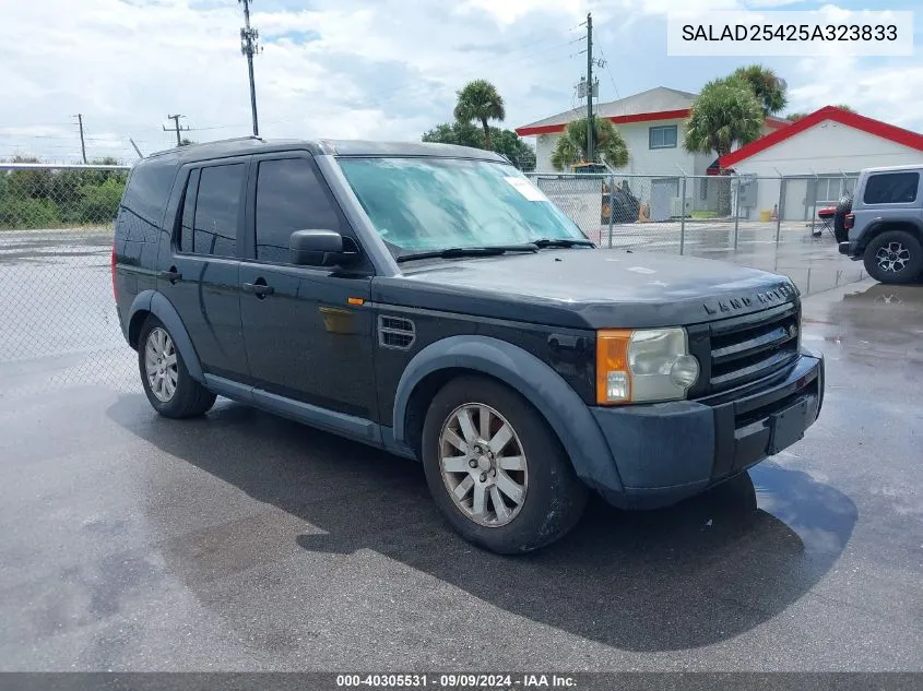 2005 Land Rover Lr3 Se VIN: SALAD25425A323833 Lot: 40305531