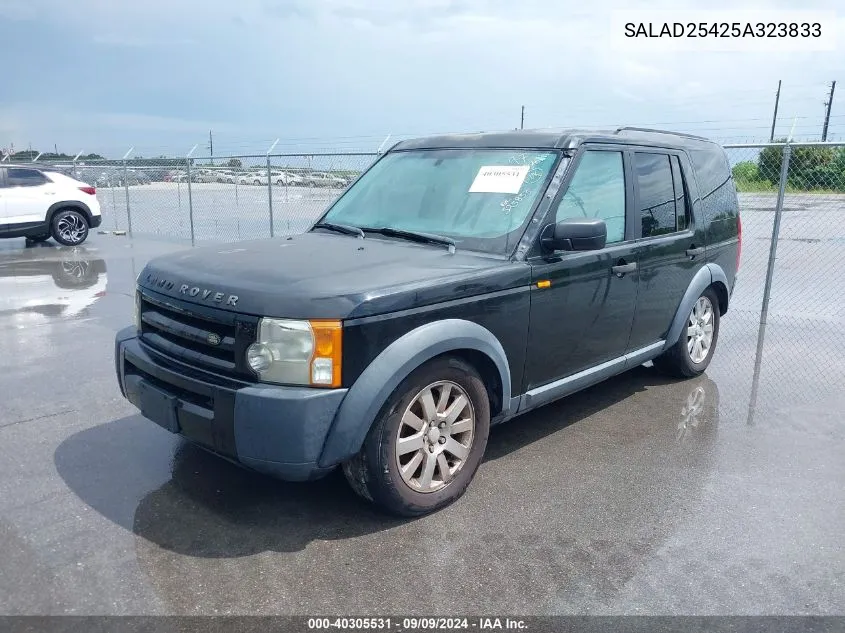 2005 Land Rover Lr3 Se VIN: SALAD25425A323833 Lot: 40305531