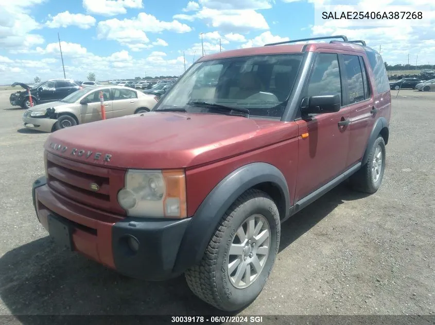 SALAE25406A387268 2006 Land Rover Lr3 Se