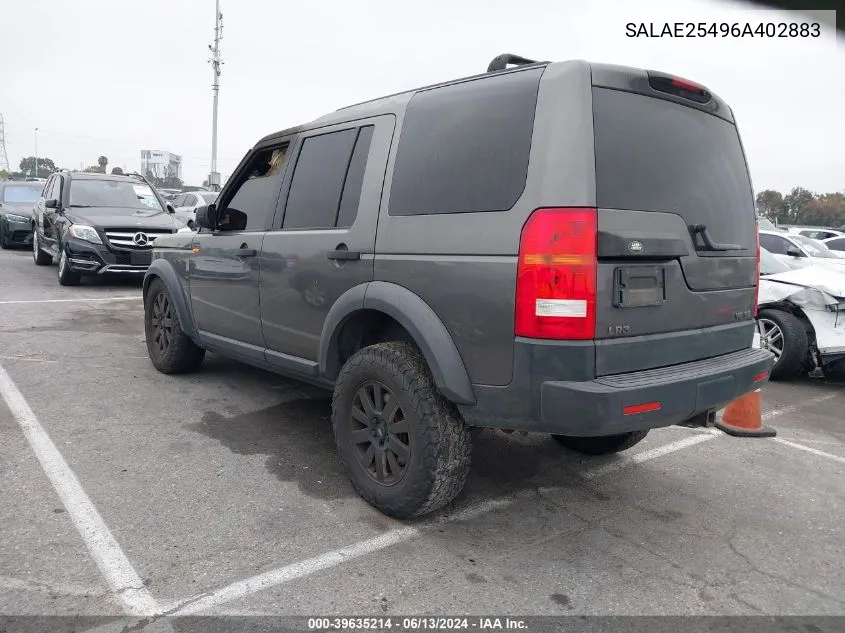 SALAE25496A402883 2006 Land Rover Lr3 V8 Se