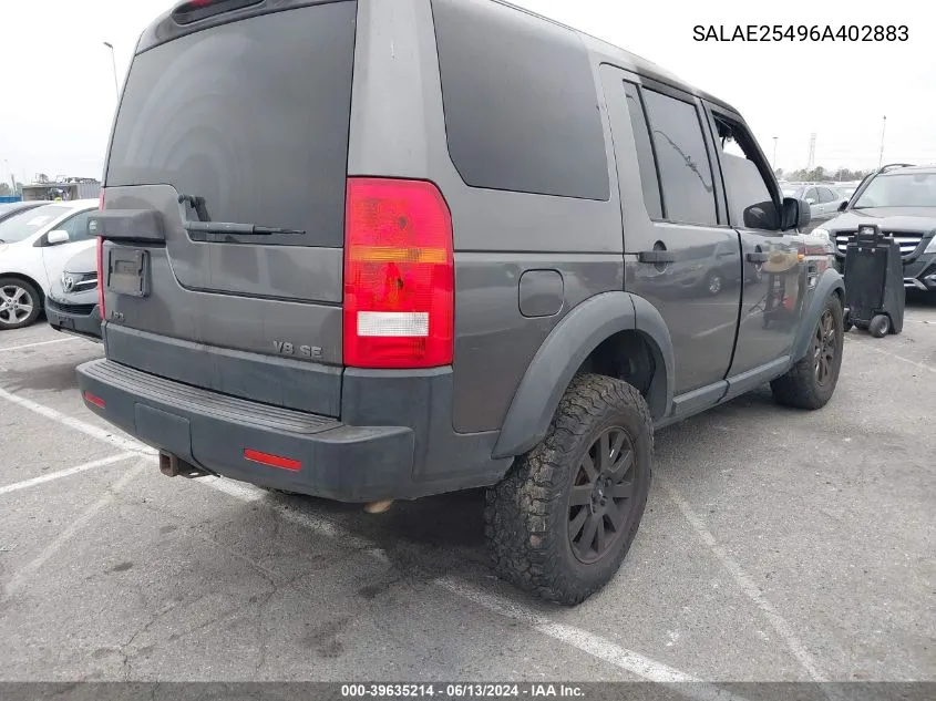 SALAE25496A402883 2006 Land Rover Lr3 V8 Se