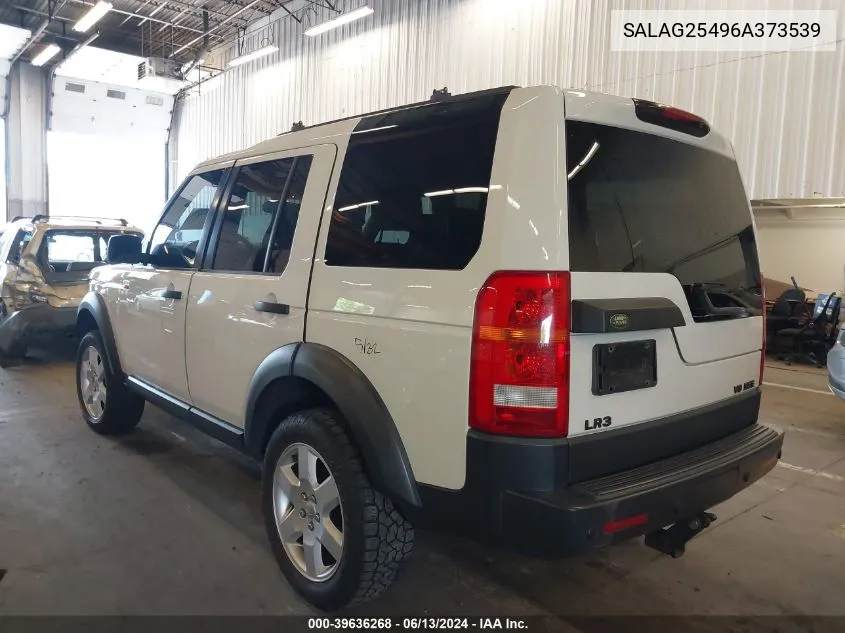 2006 Land Rover Lr3 V8 Hse VIN: SALAG25496A373539 Lot: 39636268