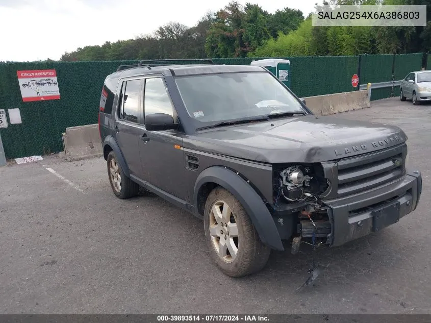 SALAG254X6A386803 2006 Land Rover Lr3 Hse