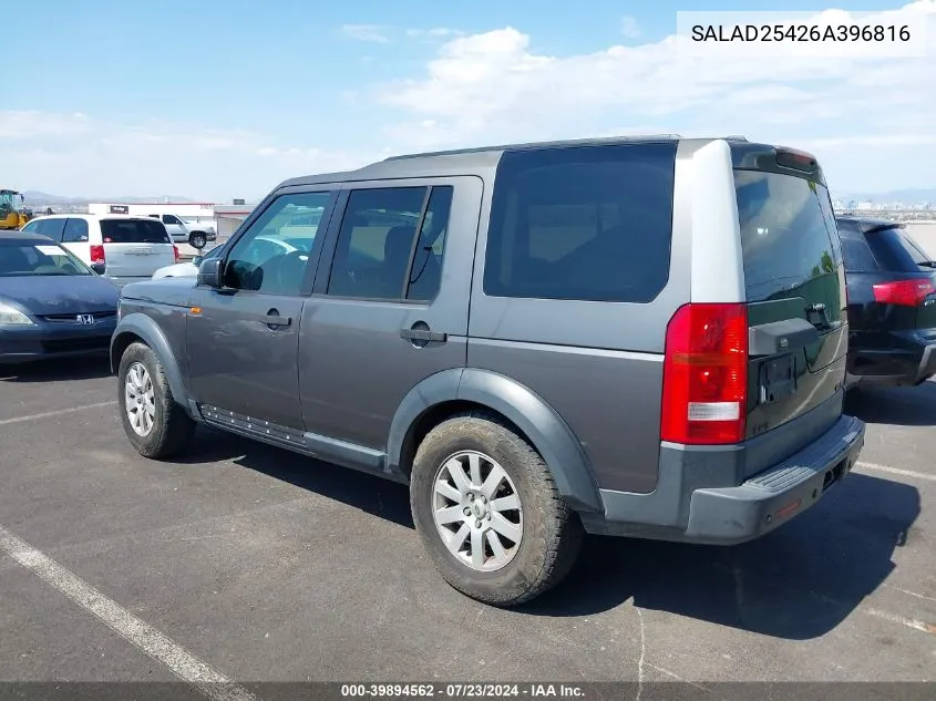 SALAD25426A396816 2006 Land Rover Lr3 V8 Se