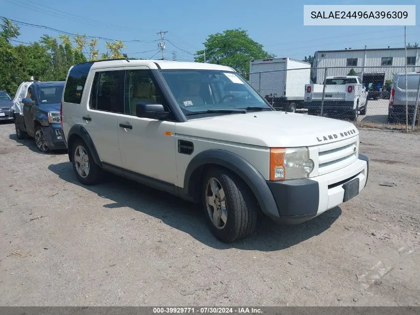 2006 Land Rover Lr3 V6 VIN: SALAE24496A396309 Lot: 39929771