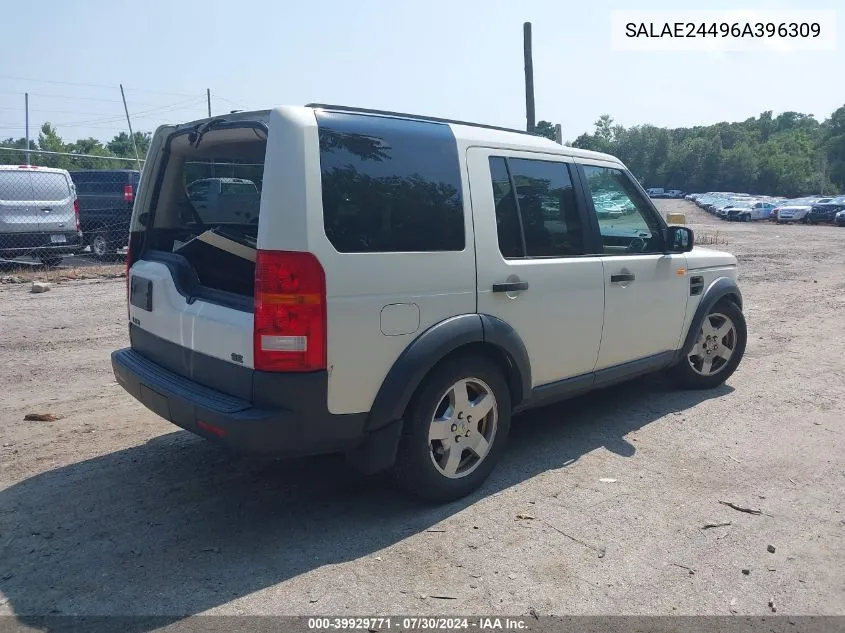 SALAE24496A396309 2006 Land Rover Lr3 V6