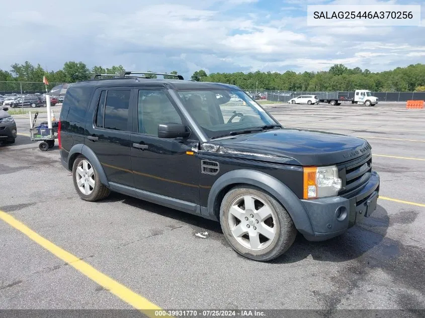 2006 Land Rover Lr3 V8 Hse VIN: SALAG25446A370256 Lot: 39931770