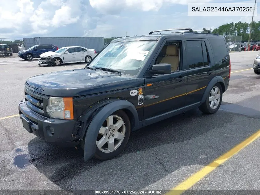 2006 Land Rover Lr3 V8 Hse VIN: SALAG25446A370256 Lot: 39931770