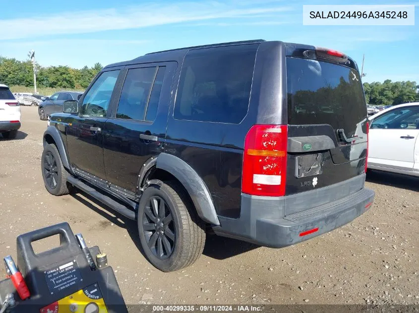 SALAD24496A345248 2006 Land Rover Lr3 V6