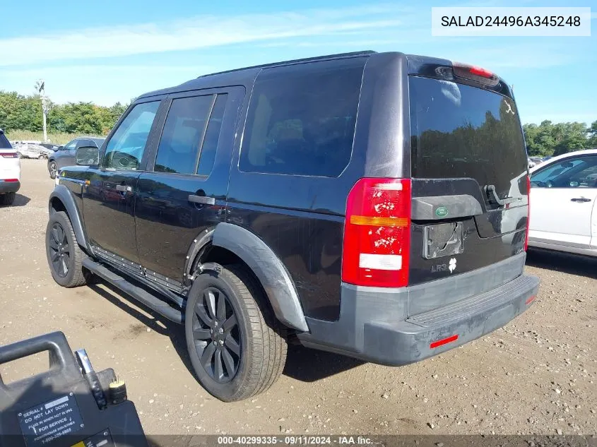 SALAD24496A345248 2006 Land Rover Lr3 V6