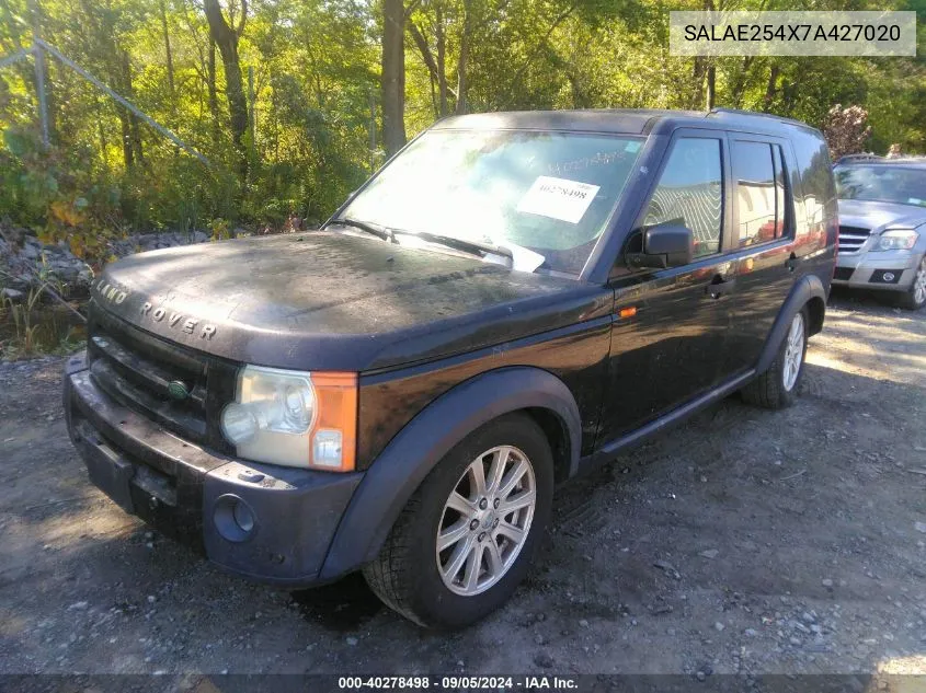 SALAE254X7A427020 2007 Land Rover Lr3 Se