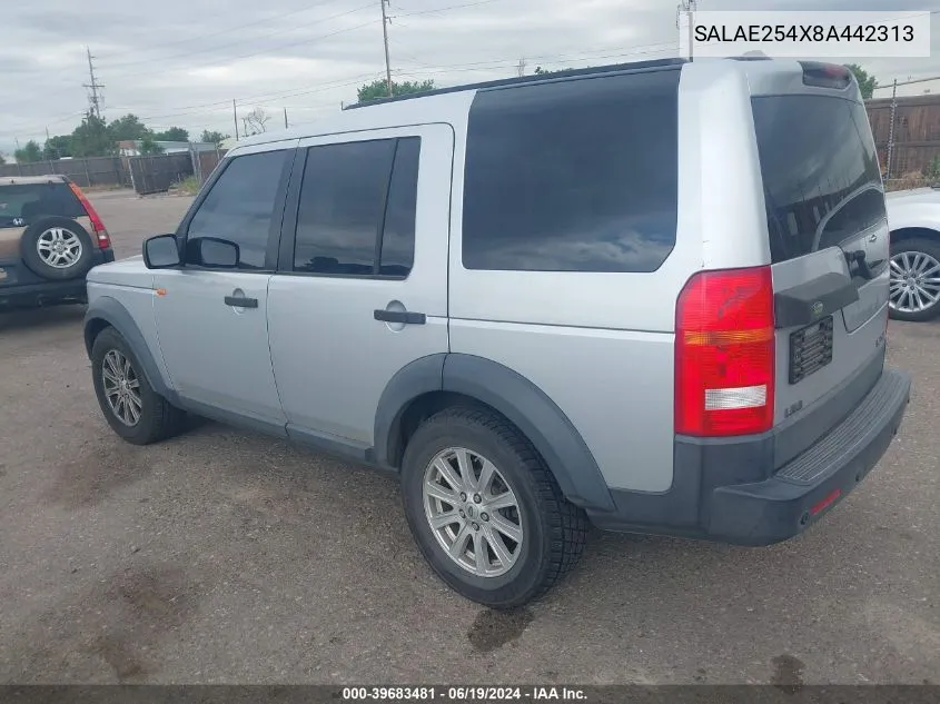 SALAE254X8A442313 2008 Land Rover Lr3 Se