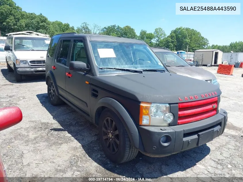 2008 Land Rover Lr3 Se VIN: SALAE25488A443590 Lot: 39714754