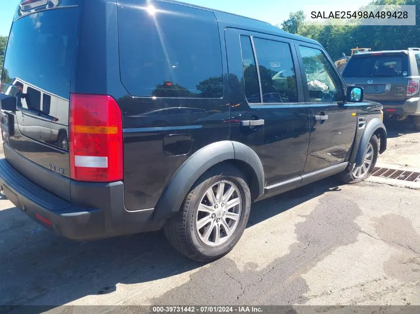 SALAE25498A489428 2008 Land Rover Lr3 V8 Se