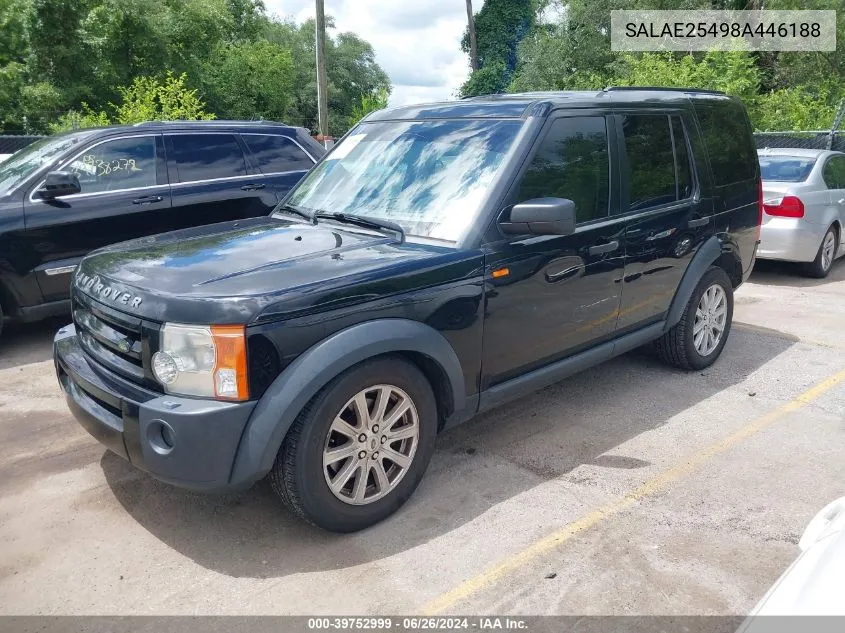 SALAE25498A446188 2008 Land Rover Lr3 V8 Se