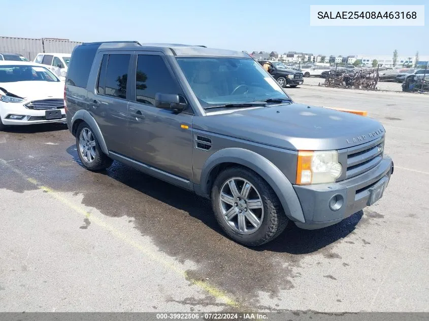 SALAE25408A463168 2008 Land Rover Lr3 V8 Se