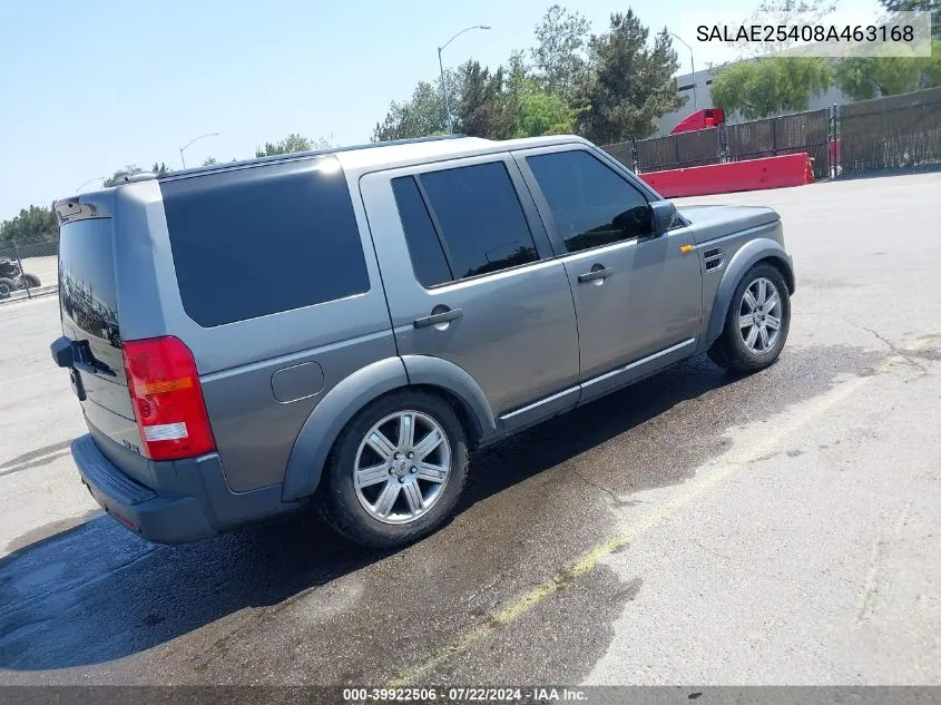 SALAE25408A463168 2008 Land Rover Lr3 V8 Se