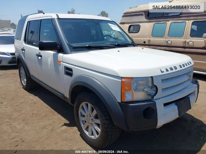 SALAE25488A493020 2008 Land Rover Lr3 V8 Se