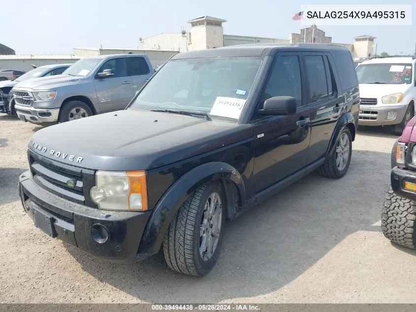 SALAG254X9A495315 2009 Land Rover Lr3