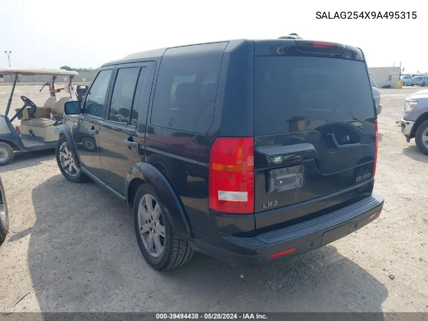 SALAG254X9A495315 2009 Land Rover Lr3