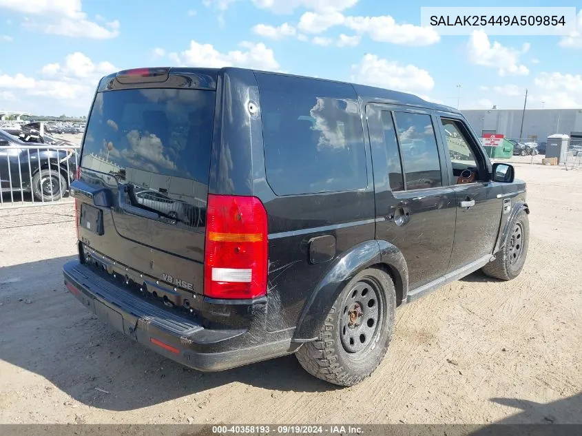 SALAK25449A509854 2009 Land Rover Lr3