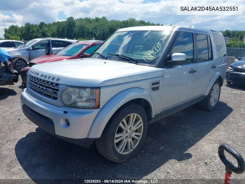 SALAK2D45AA532551 2010 Land Rover Lr4 Hse Luxury