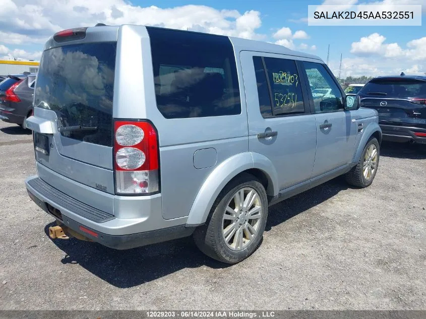 SALAK2D45AA532551 2010 Land Rover Lr4 Hse Luxury