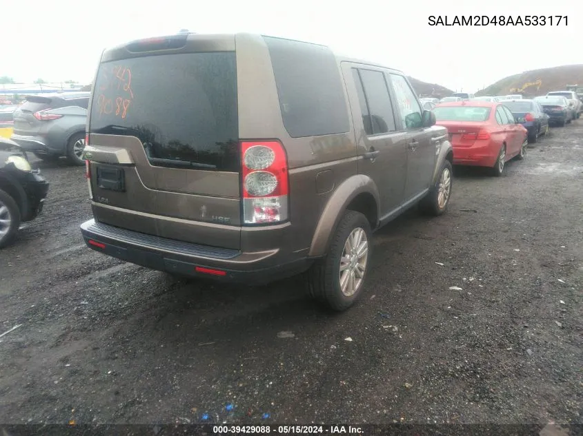 2010 Land Rover Lr4 Hse Plus VIN: SALAM2D48AA533171 Lot: 39429088