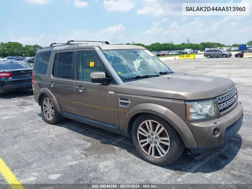 SALAK2D44AA513960 2010 Land Rover Lr4