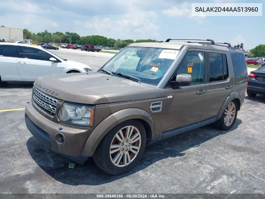 SALAK2D44AA513960 2010 Land Rover Lr4