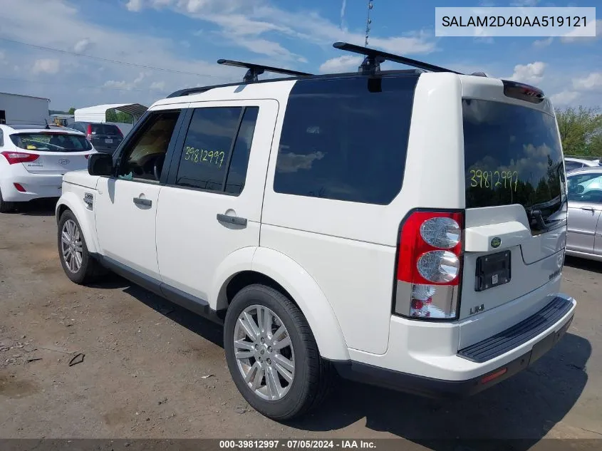 SALAM2D40AA519121 2010 Land Rover Lr4