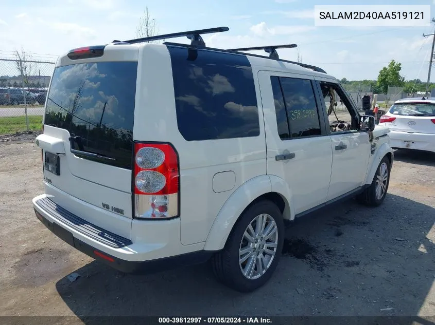 2010 Land Rover Lr4 VIN: SALAM2D40AA519121 Lot: 39812997