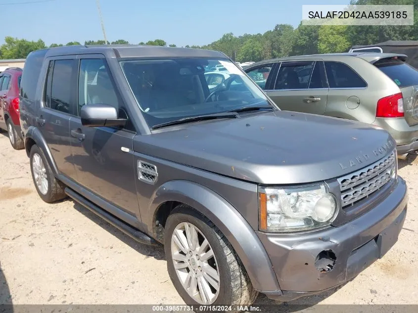 2010 Land Rover Lr4 VIN: SALAF2D42AA539185 Lot: 39857731